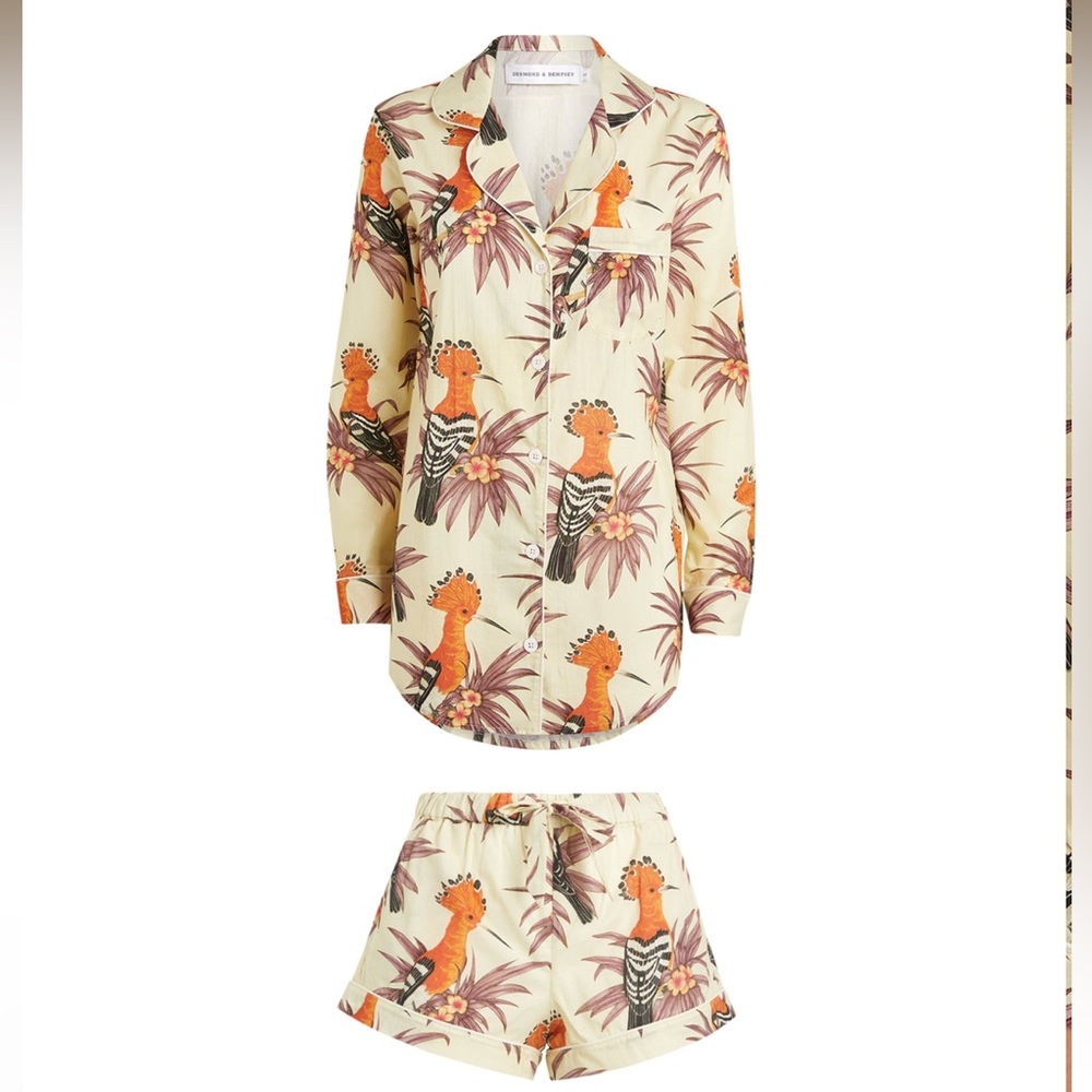 Desmond & Dempsey Marginata Print Signature Pyjama Set